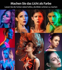 Zingbabu 2 darabos 150W RGB LED Softbox szett 3200-6000K CRI95+ 8
