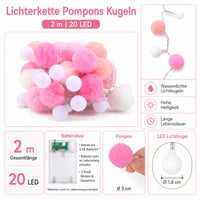 Ghirlandă luminoasă LED ZingBox pentru camera copiilor, 2 m, 20 LED-uri, cu baterii, decor pentru camera băieților 2
