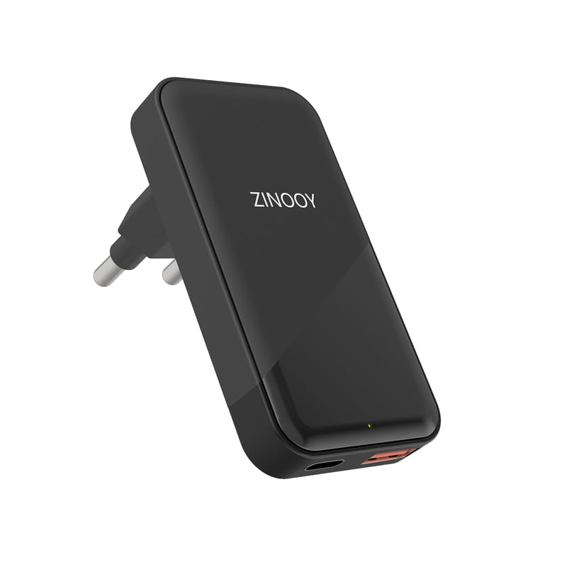 Încărcător Zinooy 35W USB C, Adaptor de perete plat pentru iPhone 11/12/13/15 Pro Max și dispozitive Samsung Galaxy, Încărcător rapid PD ultrasubțire