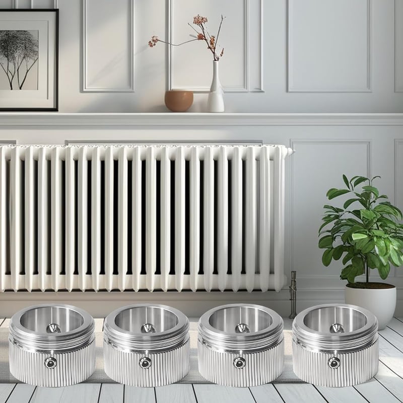Zinueen 4 db termosztát adapter M30x1,5 RA/Rav/Ravl szelepekhez rozsdamentes 304, imbuszkulcs, 22 mm belső átmérő