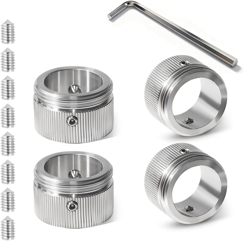 Zinueen 4 db termosztát adapter M30x1,5 RA/Rav/Ravl szelepekhez rozsdamentes 304, imbuszkulcs, 22 mm belső átmérő