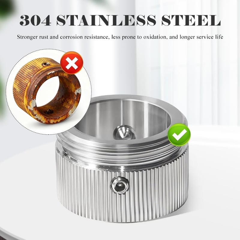 Zinueen 4 db termosztát adapter M30x1,5 RA/Rav/Ravl szelepekhez rozsdamentes 304, imbuszkulcs, 22 mm belső átmérő