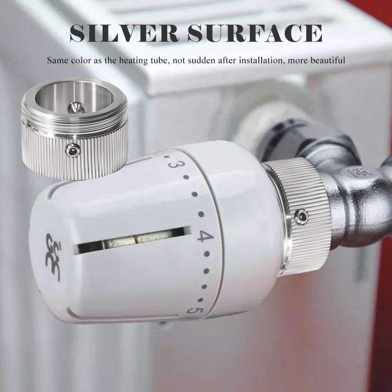 Zinueen 4 db termosztát adapter M30x1,5 RA/Rav/Ravl szelepekhez rozsdamentes 304, imbuszkulcs, 22 mm belső átmérő