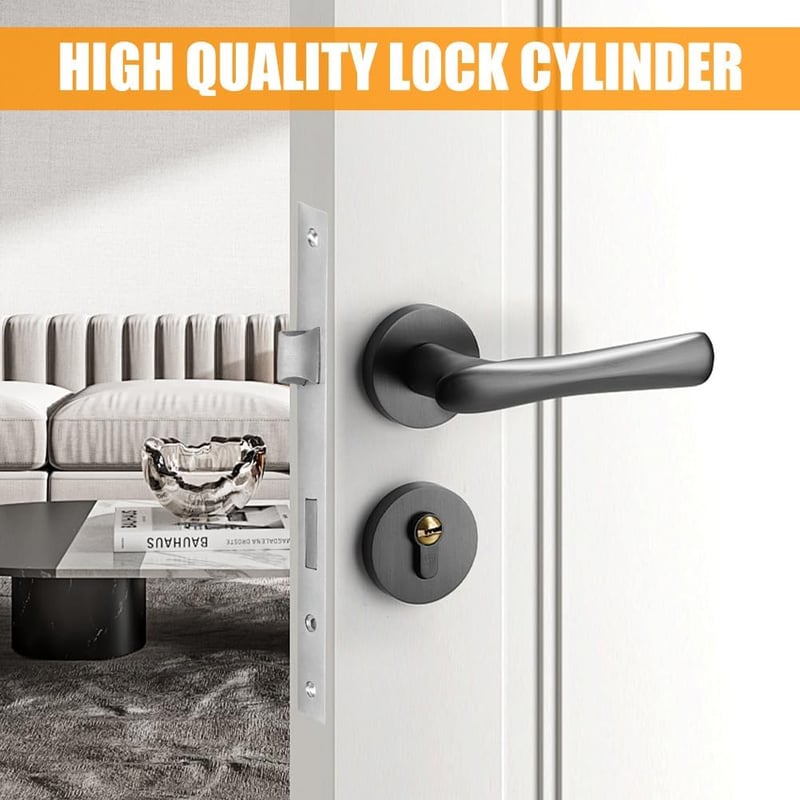 Zinueen Box lock, hengerzár betétes ajtózárbetét, falazható zár, 25 mm hátraszúrás, inox nemesacél, DIN bal vagy jobb, kerti kapu és bejárat