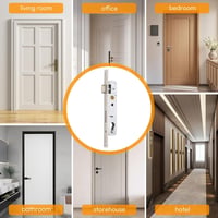 Zinueen Box lock, hengerzár betétes ajtózárbetét, falazható zár, 25 mm hátraszúrás, inox nemesacél, DIN bal vagy jobb, kerti kapu és bejárat 5