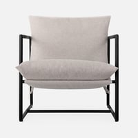 Zinus Aidan modern fotel beige - fém váz, hab párnázás, könnyű összeszerelés - 78 L × 78 W × 69 H, Light Beige 8