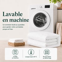 Topper protecție saltea Zinus din vâscoză de bambus, 140x190 cm, grosime 5 cm, răcoritor, alb 8
