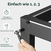 Zinus Elias metalni okvir kreveta 140x190 cm - visina 36 cm s prostorom za pohranu ispod kreveta - crni, čelični okvir za 2 osobe 6