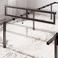Zinus Justin metalni okvir za krevet 140x200 cm - visina 36 cm, s prostorom za pohranu ispod kreveta - crni platformski krevet 8