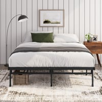 Zinus Justin metalni okvir za krevet 140x200 cm - visina 36 cm, s prostorom za pohranu ispod kreveta - crni platformski krevet 1
