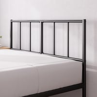 Kovová posteľ Zinus Justin s čelom a roštom – 90x200 cm, výška 35 cm – Bez potreby pružinového matraca (box spring) – Úložný priestor pod posteľou – Moderný dizajn – Čierna 4