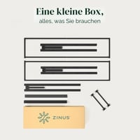 Zinus Lorelei okvir kreveta s podnicom 140x190 cm - Metalni okvir kreveta visine 36 cm s prostorom za pohranu - crni 9