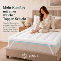 Zinus chladiaci matracový topper, 90x200 cm, 10 cm, penový s prúdením vzduchu, stredne tvrdý, poťah vhodný do práčky 3