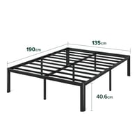 Zinus Van metalni okvir kreveta - crni - 135x190 cm 2