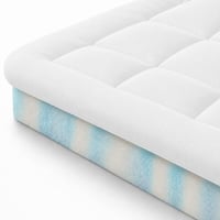 Chránič matraca Zinus z viskoelastickej pamäťovej peny 90x190 cm, hrúbka 10 cm, otvorená bunková štruktúra, ergonomický, priedušný, prateľný poťah, biely 1
