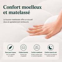 Chránič matraca Zinus z viskoelastickej pamäťovej peny 90x190 cm, hrúbka 10 cm, otvorená bunková štruktúra, ergonomický, priedušný, prateľný poťah, biely 6