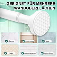 ZipGlo Teleszkópos Zuhanyfüggöny Rúd 70-130 cm - Fúrás Nélküli Fehér Függönytartó Rozsdamentes Acélból Ablakhoz, Szekrényhez, Konyhába

AI:  4