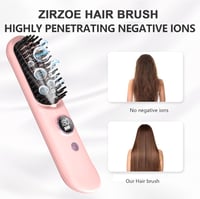 Zirzoe Vezeték Nélküli Hajegyenesítő Kefe 8400 mAh Akkumulátorral, LCD Kijelzővel, 120-200°C Hőfokszabályzóval - Hordozható Hajformázó Utazá 4