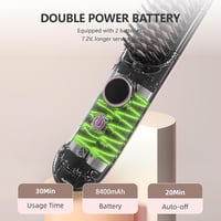Zirzoe Vezeték Nélküli Hajegyenesítő Kefe 8400 mAh Akkumulátorral, LCD Kijelzővel, 120-200°C Hőfokszabályzóval - Hordozható Hajformázó Utazá 5