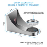 Magnetický držiak na mydlo ZITFRI, súprava s 3 držiakmi a 6 mydlovými podložkami do kúpeľne a kuchyne 5