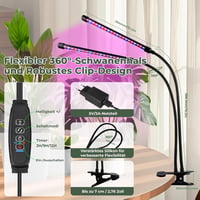 Zixunix LED növénylámpa teljes spektrummal, időzítővel és 10 fokozatú dimmerrel 6