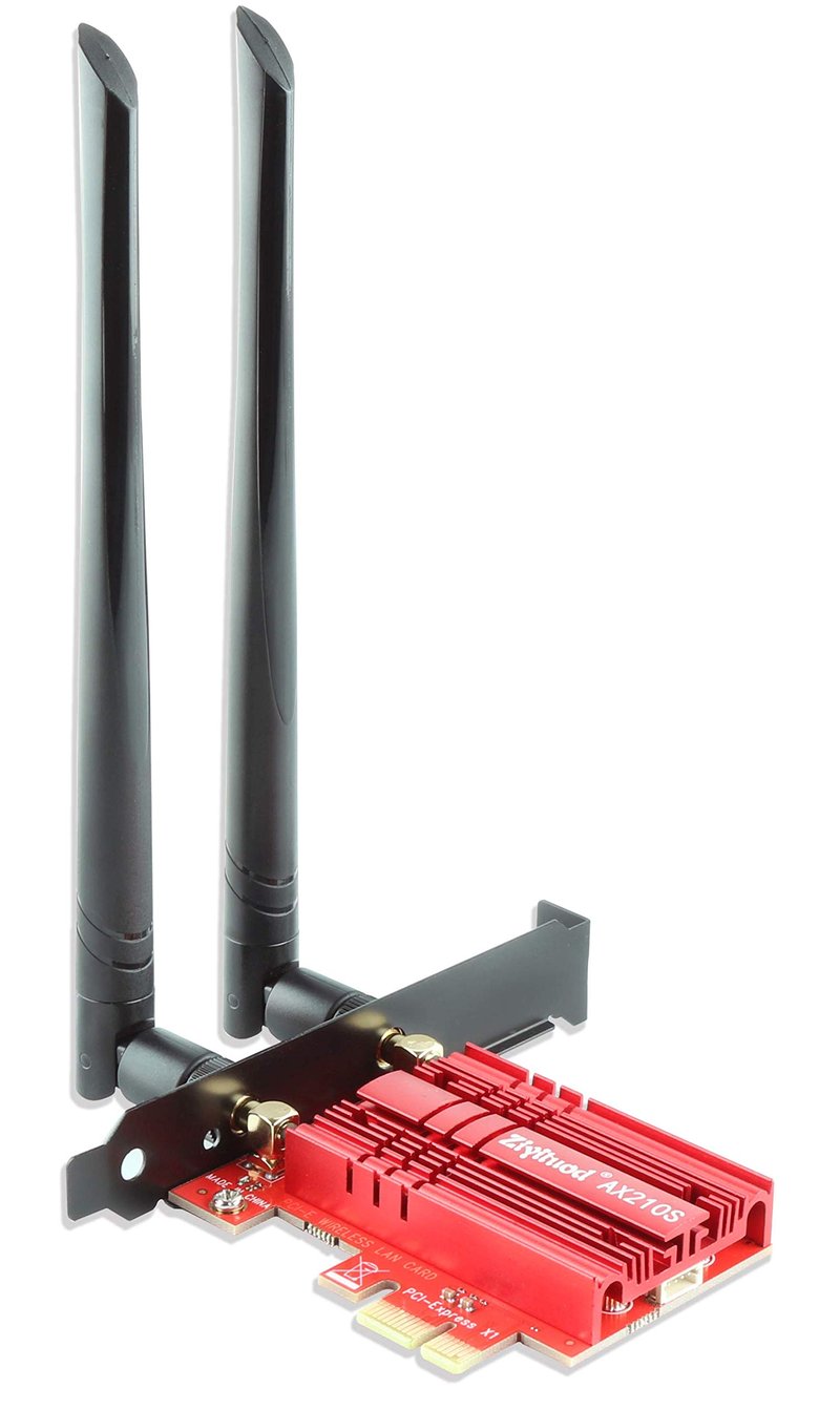 Ziyituod WLAN kártya Intel AX210 WiFi 6 PCIe, Bluetooth 5.2, tri sávos 5400 Mbps 6G 5G 2.4G, Windows 11 10 64 bit
