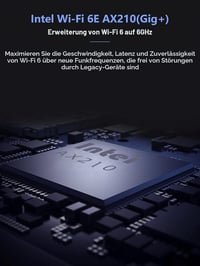 Ziyituod WLAN kártya Intel AX210 WiFi 6 PCIe, Bluetooth 5.2, tri sávos 5400 Mbps 6G 5G 2.4G, Windows 11 10 64 bit 3