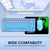 ZIYOU LANG AK33 TKL 80% Kék Mechanikus Gaming Billentyűzet RGB LED, 82 Gomb + Egér Szett 9