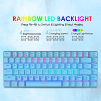 ZIYOU LANG AK33 TKL 80% Kék Mechanikus Gaming Billentyűzet RGB LED, 82 Gomb + Egér Szett 2