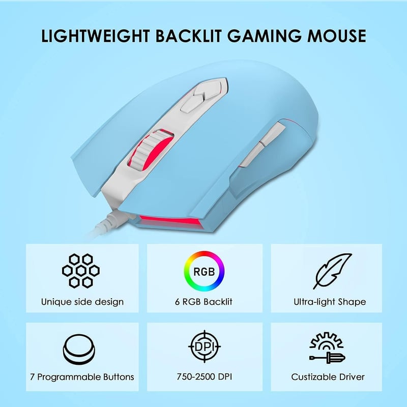 ZIYOU LANG AK33 TKL 80% Kék Mechanikus Gaming Billentyűzet RGB LED, 82 Gomb + Egér Szett