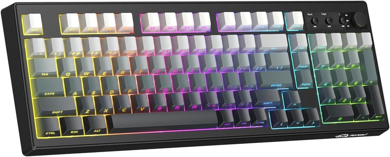 ZIYOU LANG K100 Wireless Gaming Billentyűzet, Tri-Mode, RGB Háttérvilágítás, 102 Gomb, 4000mAh