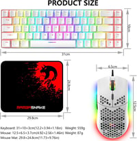 ZIYOU LANG RGB Gaming Billentyűzet és Egér Szett, 68 Gomb, Kék Switch, Mechanikus 6