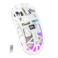 Bezdrôtová herná myš ZIYOU LANG, PixArt PAW3212 Dual Mode 2.4G/Bluetooth, priehľadné RGB podsvietenie, 4000 DPI 5 úrovní, biela 1