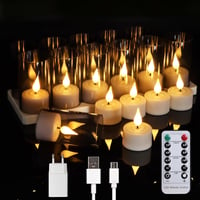 ZIYOUDOLI 12 db Újratölthető LED Gyertya Távirányítóval és Időzítővel USB Töltéssel 1