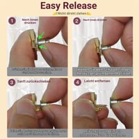 zizitips Set 6 Nasturi de Pantaloni Reglabili Fără Coasere, Clemă de Ajustare pentru Talie, Dispozitiv de Fixare pentru Blugi și Fuste, Argintiu Auriu Antracit, 3 Culori 5