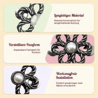 zizitips Set 6 Nasturi de Pantaloni Reglabili Fără Coasere, Clemă de Ajustare pentru Talie, Dispozitiv de Fixare pentru Blugi și Fuste, Argintiu Auriu Antracit, 3 Culori 4