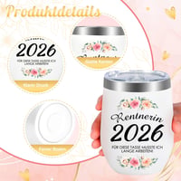 ZJKUBOIS Nyugdíj Ajándék Szett Nőknek - Rozsdamentes Boros Pohár, Vicces Zokni, Juta Táska - Pack of 8 3