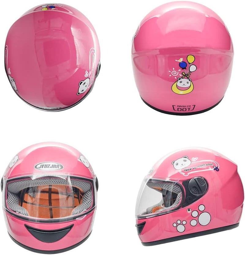 ZJRA Gyerek Motoros Sisak Pink 53 cm