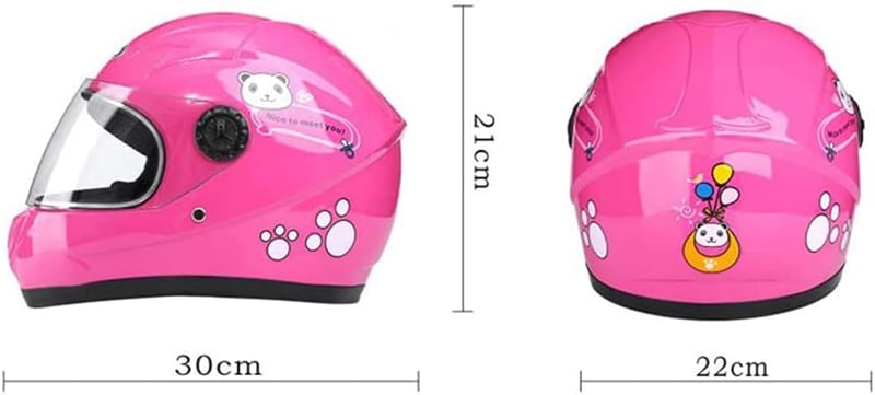 ZJRA Gyerek Motoros Sisak Pink 53 cm