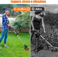 ZJS Akkumulátoros Fűnyíró Könnyű Kefe Vágó 4.0Ah Teleskópos Nyéllel 33-47cm 7