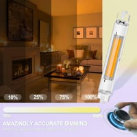 Bec ZJZG R7S LED 118 mm, Dimmabil, 30W COB LED, Înlocuitor pentru Halogen J118 300W, Alb Cald 3000K 3000LM, Fără Pâlpâire, Unghi fascicul 360°, AC 230-240V, 2 bucăți 6
