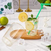 ZkateTrade 50 ks tvrdých plastových pohárov so zlatými trblietkami, 300 ml, priehľadné opakovane použiteľné párty poháre na svadbu, narodeninovú oslavu, párty 5