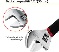 ZKH 150 mm állítható villáskulcs króm vanádium acél, max 20 mm állkapocsnyílás 4