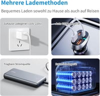 Geantă frigorifică electrică pentru insulină ZKSCool, 2-8°C, afișaj LCD pentru temperatură, baterie 13600 mAh, pentru mașină, călătorii, exterior, negru, cu mâner 5