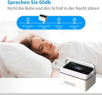Geantă frigorifică electrică pentru insulină ZKSCool, 2-8°C, afișaj LCD pentru temperatură, baterie 13600 mAh, pentru mașină, călătorii, exterior, negru, cu mâner 6