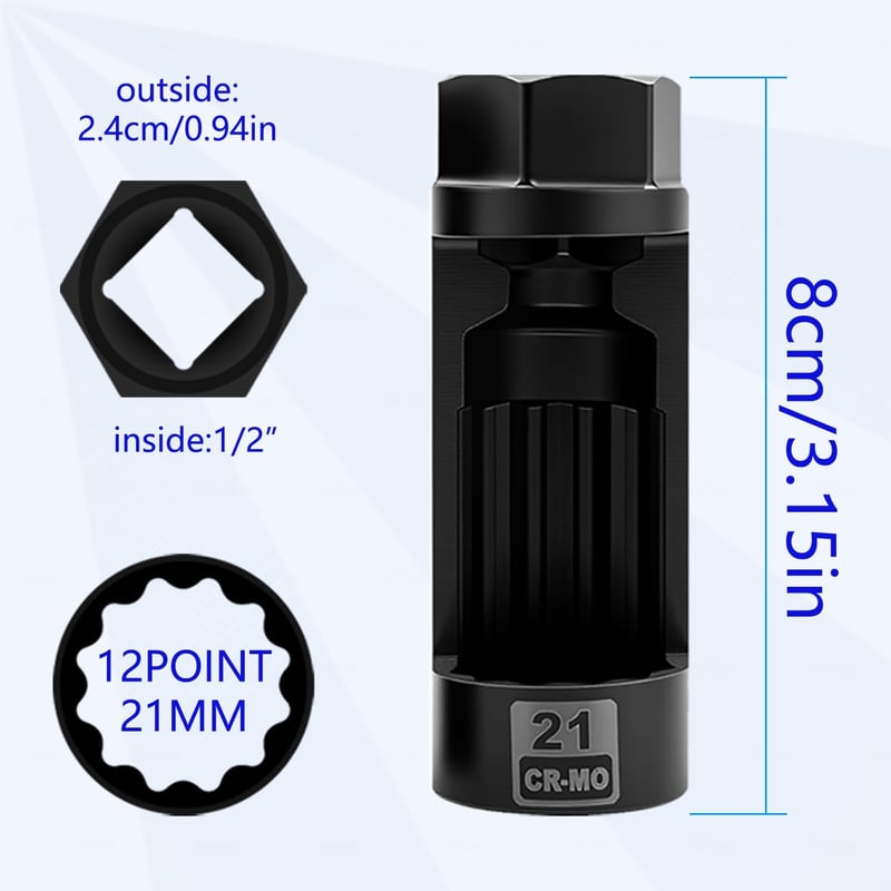 ZKTOOL 21 mm lengéscsillapító és felfüggesztés rögzítőanya betétszett dugókulcs kiszedő szerszám