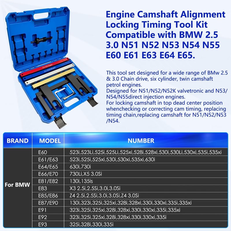 ZKTOOL BMW N51 N52 N53 N54 N55 Vezérműtengely Szinkronizáló Szerszám Készlet