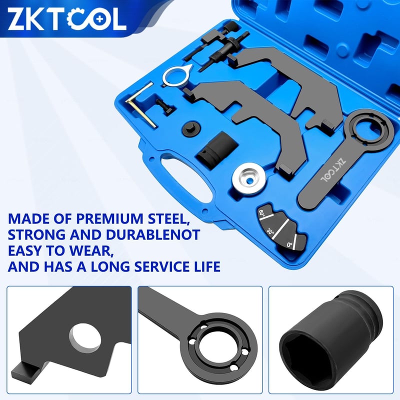 ZKTOOL Vezérműtengely Rögzítő Készlet BMW N62 N73 Motorokhoz - OEM 119460 Időzítő Lánc Szerelő Szett E60 E61 E63 E64 E65 E66 Modellekhez