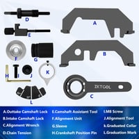 ZKTOOL Vezérműtengely Rögzítő Készlet BMW N62 N73 Motorokhoz - OEM 119460 Időzítő Lánc Szerelő Szett E60 E61 E63 E64 E65 E66 Modellekhez 2
