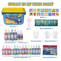 Set creativ ZLDHMA Aqua Gelz cu 50 de piese pentru copii, 100 ml, 20 de culori, gel magic 3D pentru apă, set de bricolaj, cadou pentru fete și băieți de 3 ani 2